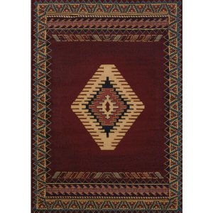 Homeroots.co 369539 22 X 36 Burgundy Polypropylene Accent Rug