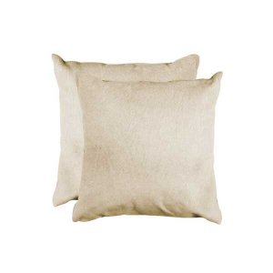 Homeroots.co 328297 18 X 18 X 5 Natural Torino Cowhide - Pillow 2-pack