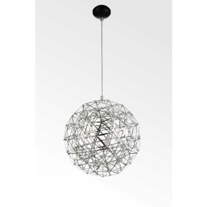 Homeroots.co 372245 17 X 17 X Stainless Steel Pendant Lamp