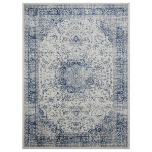 Homeroots.co 368228 22 X 36 Denim Blue Olefin Accent Rug