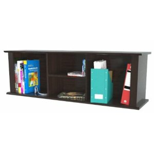 Homeroots.co 249823 Espresso Finish Wood Wall Mounted Shelving Unit