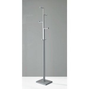 Homeroots.co 372944 70 Brushed Steel Steel Coat Rack