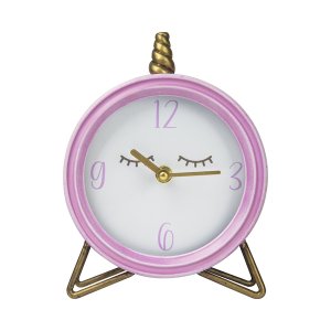 Homeroots.co 376613 Round Table Top Clock With Semi-glossy Finish