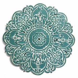 Homeroots.co 321238 Small Blue Medallion Wall Decor