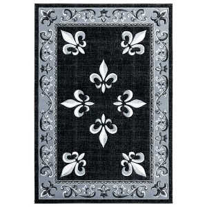 Homeroots.co 367401 31 X 50 Black Olefin  Polypropylene Mat Rug