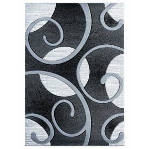 Homeroots.co 367257 31 X 50 Grey Olefin  Polypropylene Mat Rug