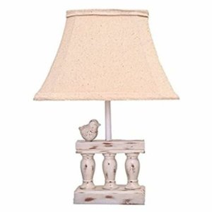 Homeroots.co 380502 White Bird On Railing Accent Lamp