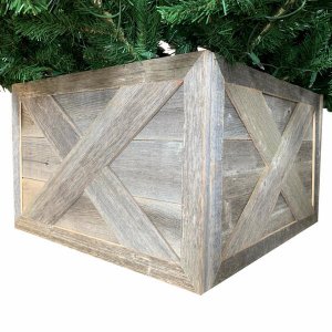 Homeroots.co 379880 19 Square Natural Weathered Gray Christmas Tree Co