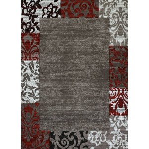 Homeroots.co 371324 22 X 36 Scarlet Polypropylene Accent Rug