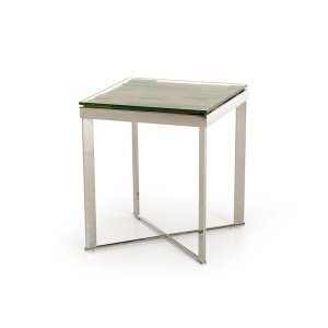 Homeroots.co 283176 22 Mosaic Wood  Steel  And Glass End Table