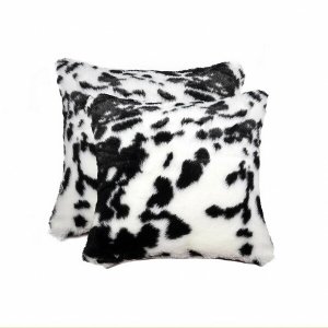 Homeroots.co 317201 18 X 18 X 5 Sugarland Black  White Faux - Pillow 2