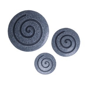 Homeroots.co 274932 19 Gray Round Modern Spiral Wall Art