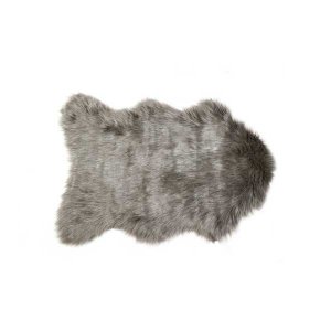 Homeroots.co 293160 24 X 36 X 1.5 Gray Sheepskin Faux Fur Single - Are