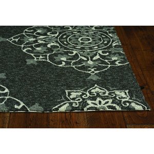 Homeroots.co 374702 2' X 3' Charcoal Polypropylene Accent Rug