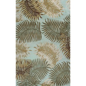 Homeroots.co 353964 30 X 50 Wool Aqua Area Rug