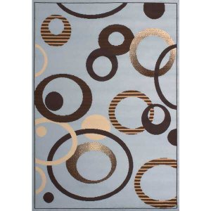 Homeroots.co 368774 33 X 39 Blue Polypropyelene Accent Rug