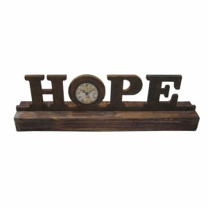 Homeroots.co 274822 1 X 23 X 3 Brown Wood Decor  Clock