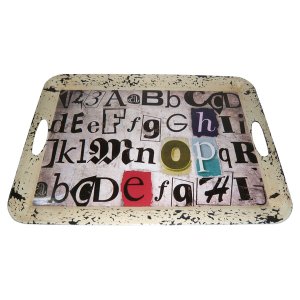 Homeroots.co 274836 1 X 20 X 15 Multi Color Metal  Inspiration Tray