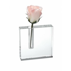 Homeroots.co 375767 5 Hand Crafted Crystal Bud Vase