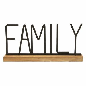 Homeroots.co 373157 Family Metal  Wood Tabletop