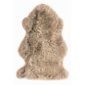 Homeroots.co 376925 Latte New Zealand Natural Shearling  Sheepskin Rug