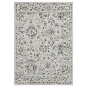 Homeroots.co 368018 23 X 36 Beige Microfiber  Polyester Accent Rug