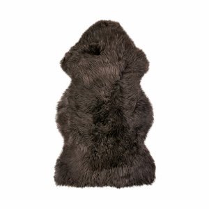 Homeroots.co 294266 24 X 36 Chocolate Single Sheepskin Area Rug