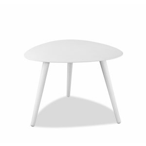 Homeroots.co 372273 Triad White Aluminum Side Table