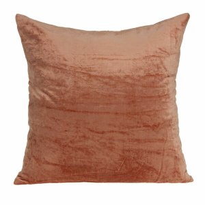 Homeroots.co 334002 18 X 7 X 18 Transitional Orange Solid Pillow Cover