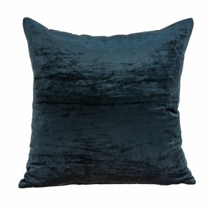 Homeroots.co 333997 18 X 7 X 18 Transitional Dark Blue Solid Pillow Co