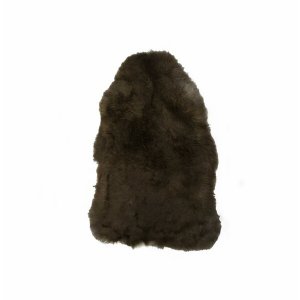 Homeroots.co 316908 2' X 3' Brown  Natural Sheepskin Single Short Hair