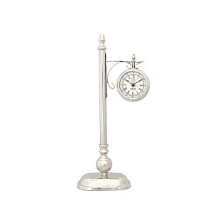 Homeroots.co 364191 8 X 3.75 X 16.25 Brassalum. Lamp Post Clock One Si