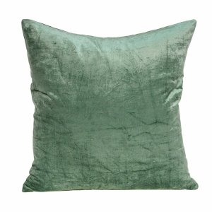 Homeroots.co 333994 18 X 7 X 18 Transitional Green Solid Pillow Cover 