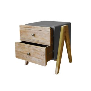 Homeroots.co 370374 Contemporary A Shape Reclaimed Wood Finish 2 Drawe