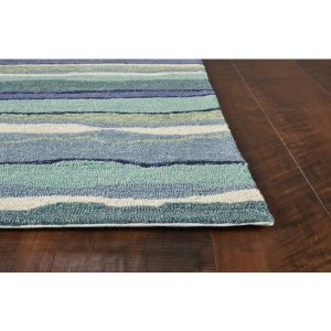 Homeroots.co 353299 2'x3' Blue Teal Hand Woven Uv Treated Coastal Indo