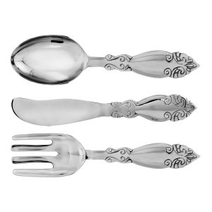 Homeroots.co 375918 Set Of Three Silver Cutlery Wall Art