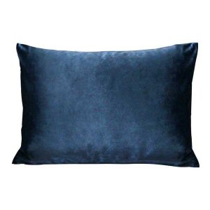 Homeroots.co 373370 Royal Blue Velvet Lumbar Throw Pillow