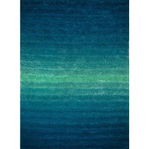 Homeroots.co 369148 22 X 26 Blue Polyester Accent Rug