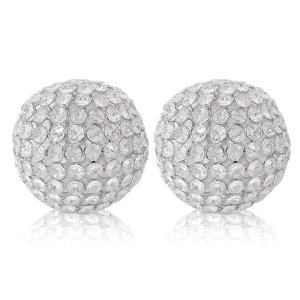 Homeroots.co 373745 5 X 5 X 5 Silver Iron  Cristal Spheres Set Of 2