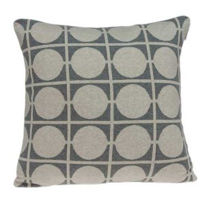 Homeroots.co 333870 Geometric Design Tan And Grey Printed Pillow Cover