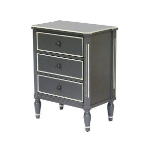 Homeroots.co 291840 24 X 15 X 30.5 Gray Mdf Wood Accent Cabinet With D