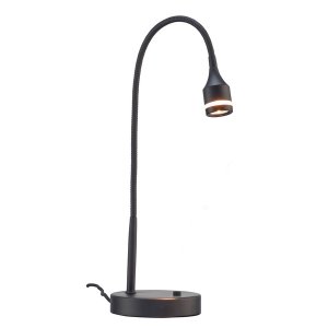 Homeroots.co 372543 Matte Black Metal Led Adjustable Desk Lamp