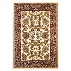 Homeroots.co 353174 1' X 2' Ivory Or Red Renaissance Inspired Area Rug