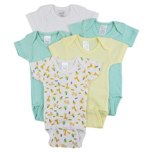 Bambini CS_0267M Bambini Short Sleeve One Piece 5 Pack