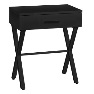 Homeroots.co 366066 18.25 X 12 X 22.25 Black Metal Accent Table