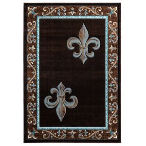 Homeroots.co 367417 22 X 32 Brown Olefin  Polypropylene Accent Rug