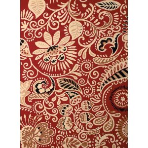 Homeroots.co 368882 33 X 39 Red Polypropyelene Accent Rug