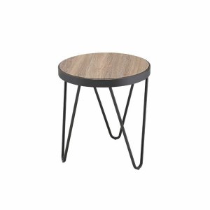 Homeroots.co 286246 Weathered Gray Oak Wooden End Table