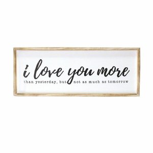 Homeroots.co 373196 I Love You More Wood Framed Wall Art