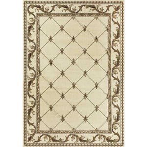 Homeroots.co 353285 2' X 3' Polypropylene Ivory Accent Rug